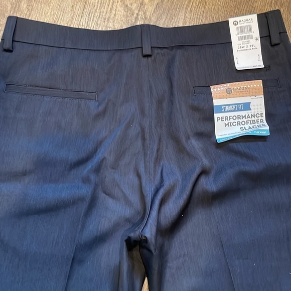 Haggar‎ Flat Front Straight Fit 29L Dress Pant - Picture 8 of 12